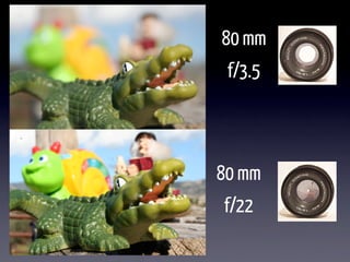 80 mm
 f/3.5



80 mm
f/22
 