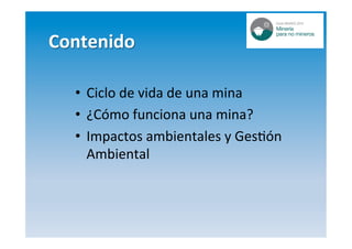 Aspectos ambientales relacionados a la actividad minera | PDF