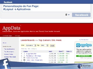 Personalização de Fan Page:
#Layout e Aplicativos




       www.fernandosouza.com.br
 