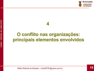 4  O conflito nas organizações: principais elementos envolvidos 