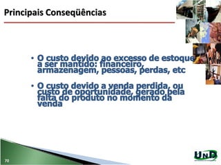 70
Principais Conseqüências
 