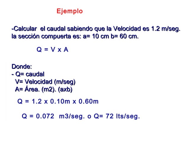 Curso Hidrología Medición de caudales