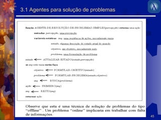 45 
3.1 Agentes para solução de problemas 
 