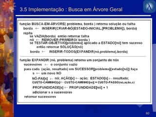 60 
3.5 Implementação : Busca em Árvore Geral 
 