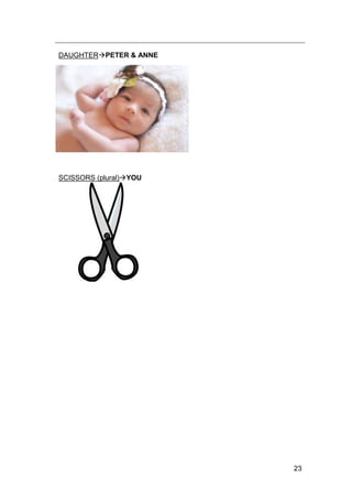 23
DAUGHTERPETER & ANNE
SCISSORS (plural)YOU
 