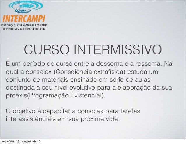 Resultado de imagem para curso intermissivo