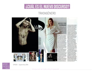 ¿Cuál es el nuevo discurso?
Introducción al Coolhunting Empresarial
TRASNGÉNERO
SMODA -  Septiembre 2014
 