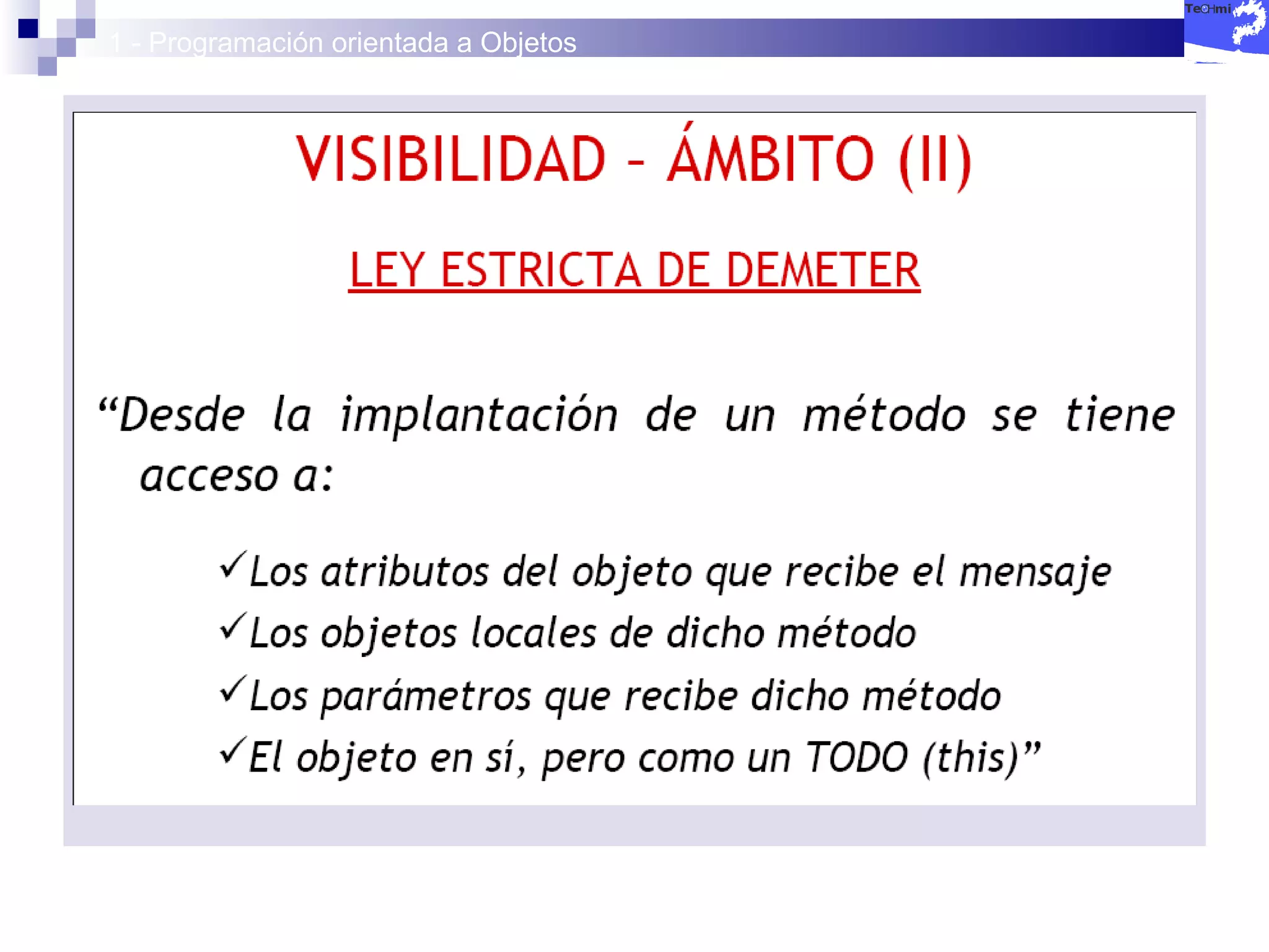 1 - Programación orientada a Objetos 