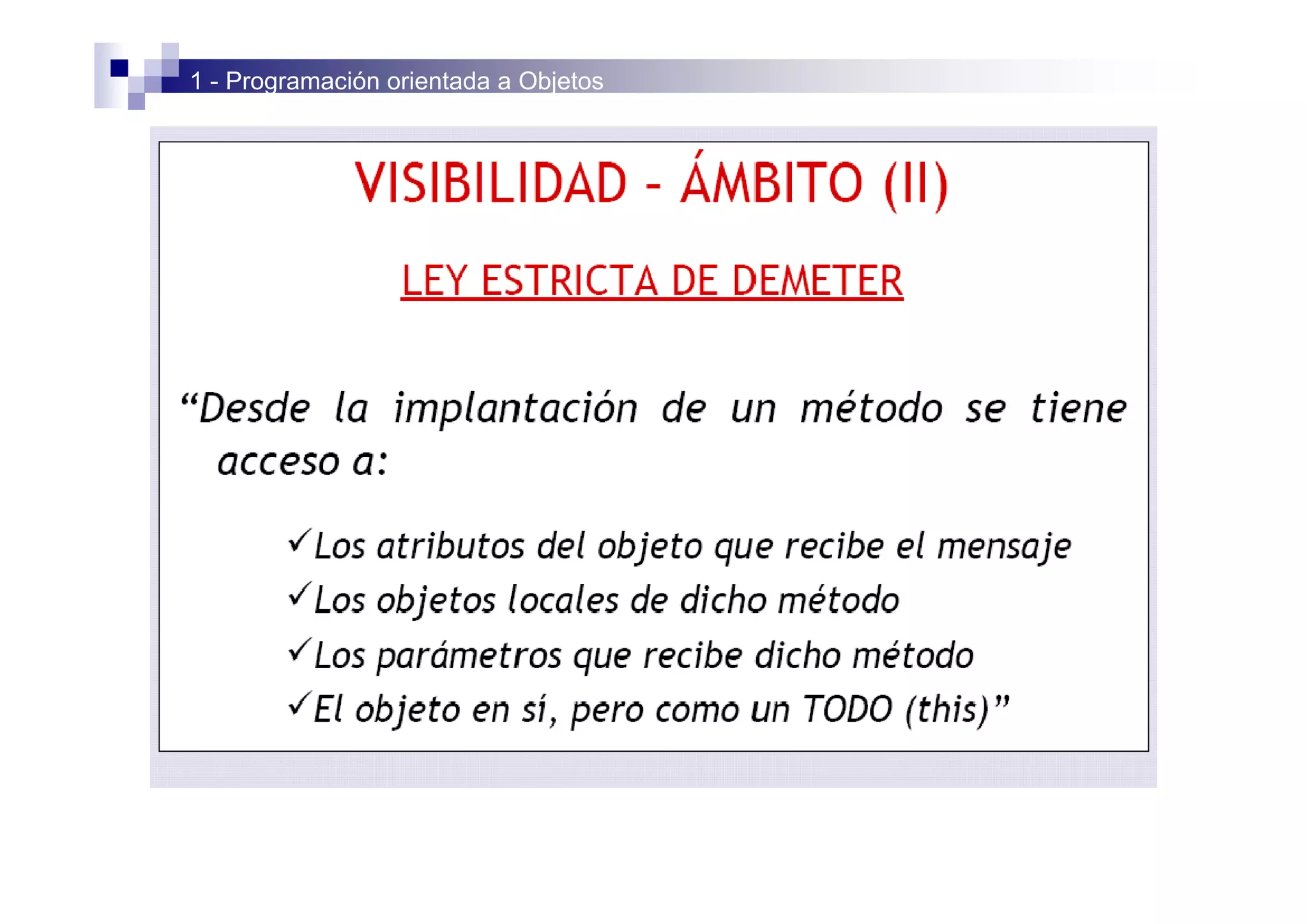 1 - Programación orientada a Objetos
 