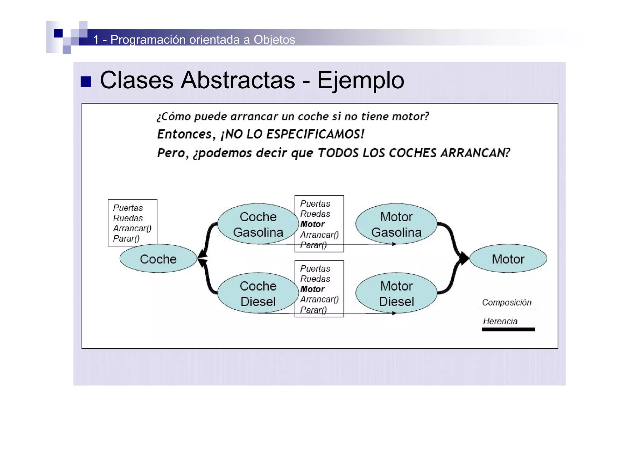 1 - Programación orientada a Objetos


n    Clases Abstractas - Ejemplo
 