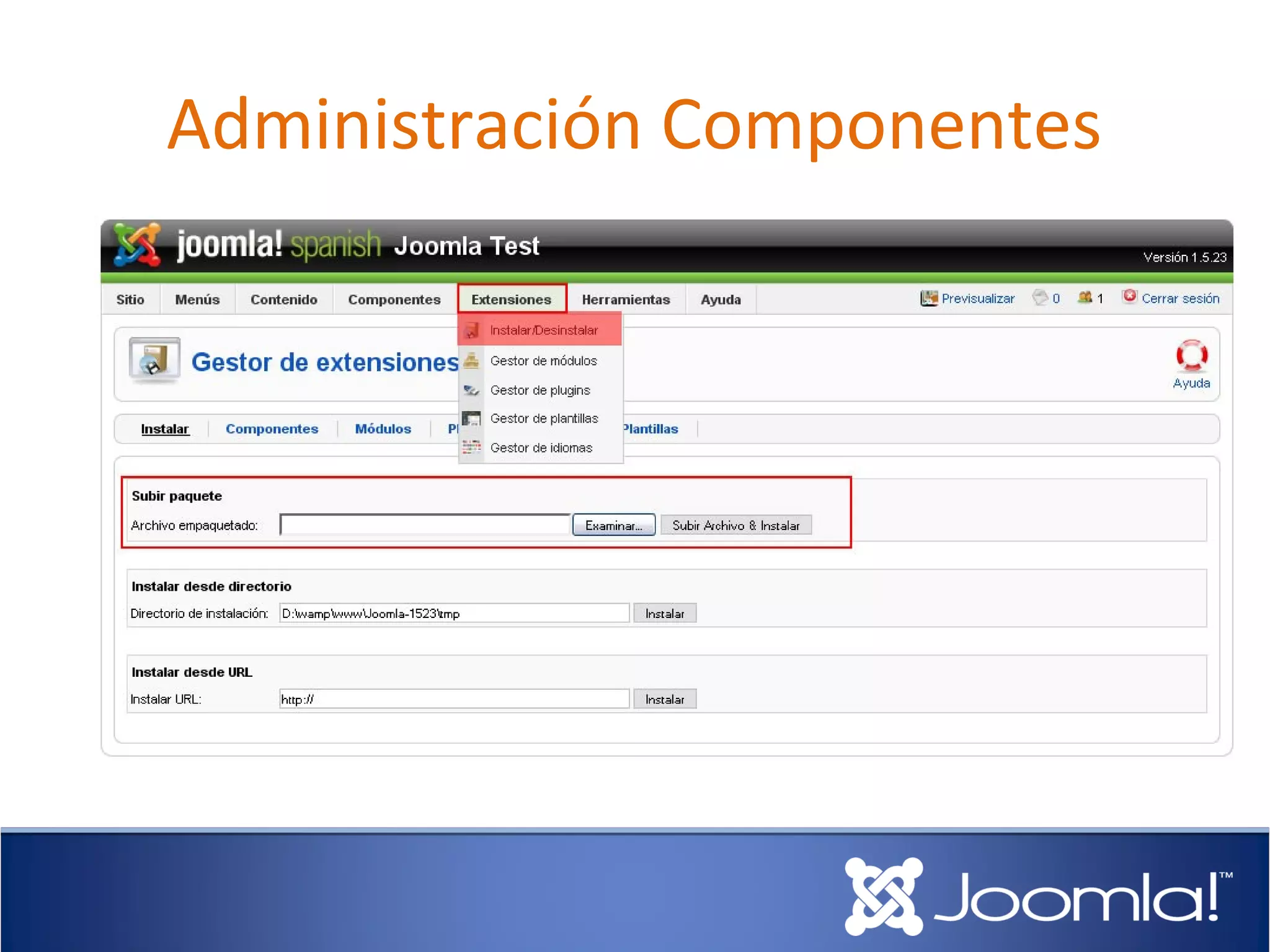 Administración Componentes
 