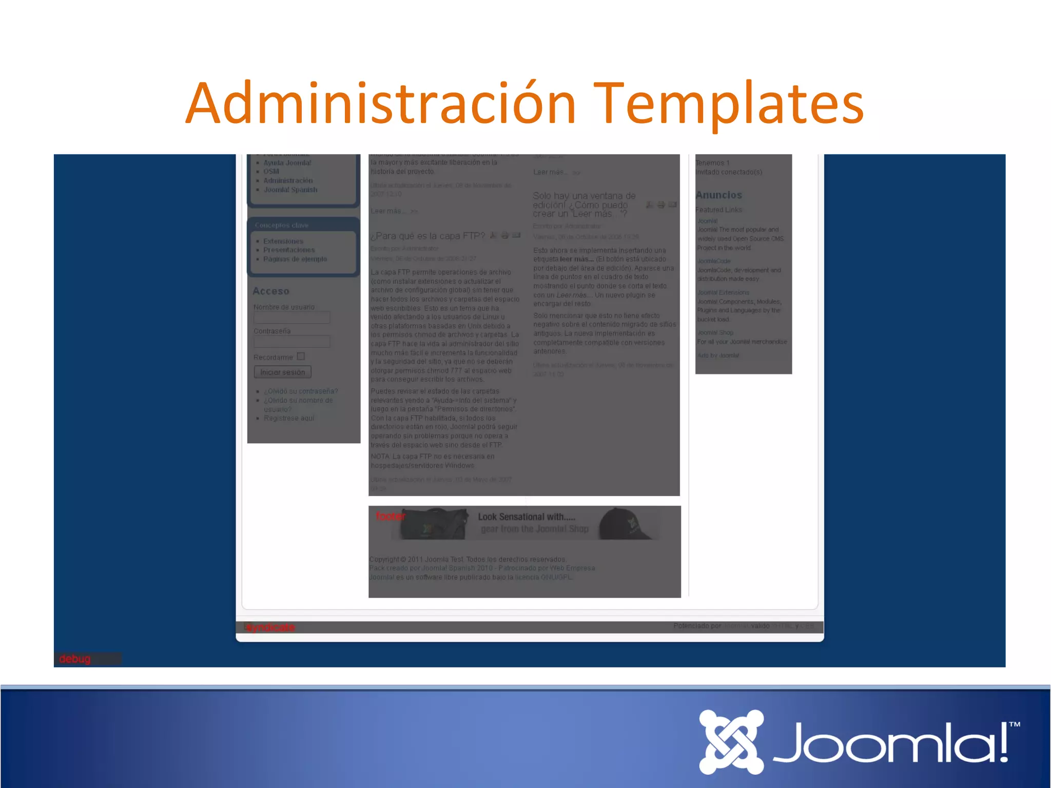 Administración Templates
 
