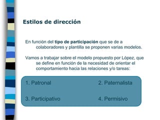 ControlarDimensiones del directivo Como estratega: formular los objetivos de la organización