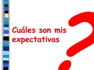 ?Cuáles son mis expectativas 