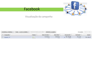 Facebook
Visualização da campanha
 