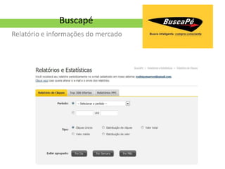 Buscapé
Relatório e informações do mercado
 