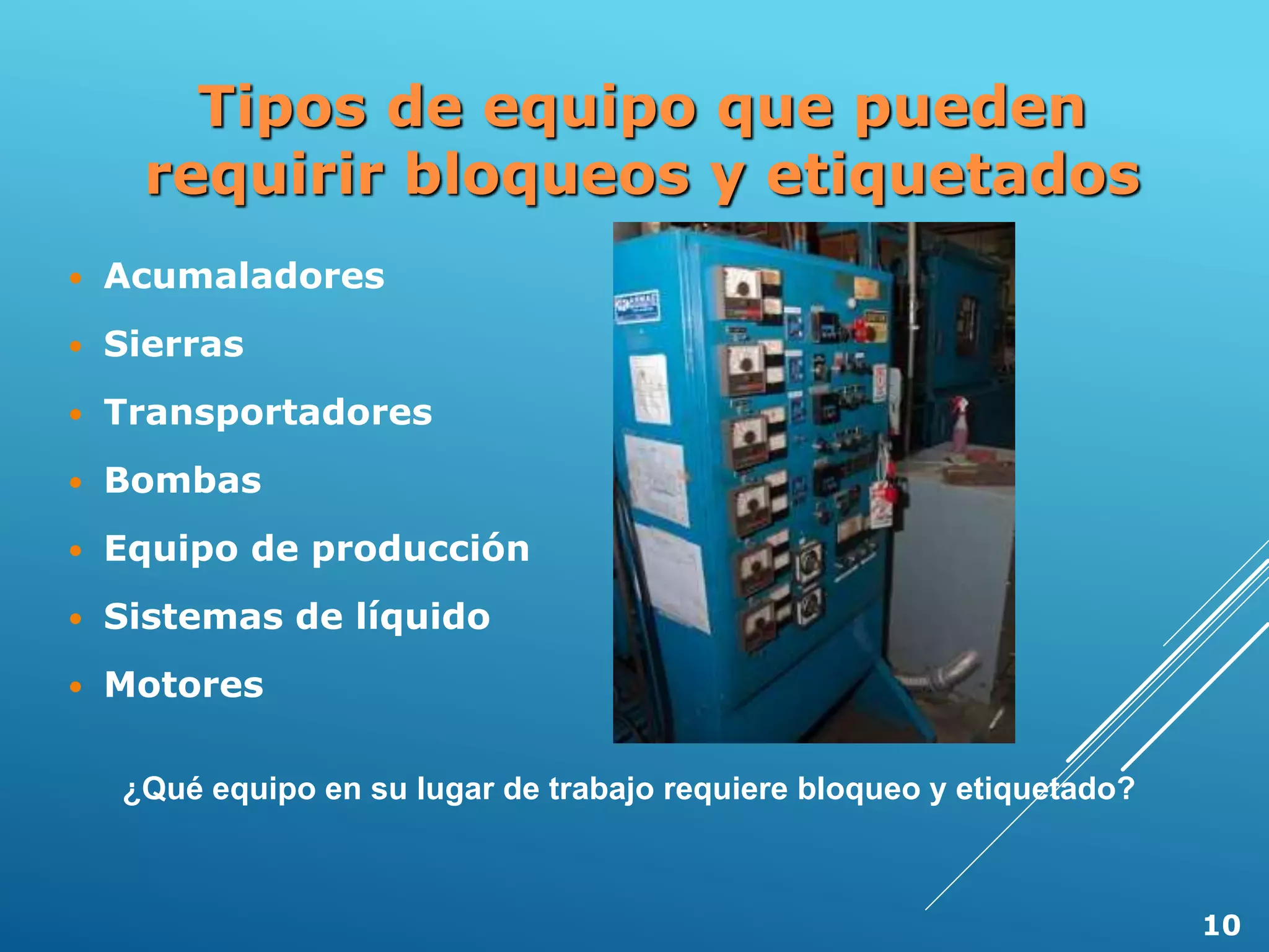 Curso lockout tagout spanish | PPTX