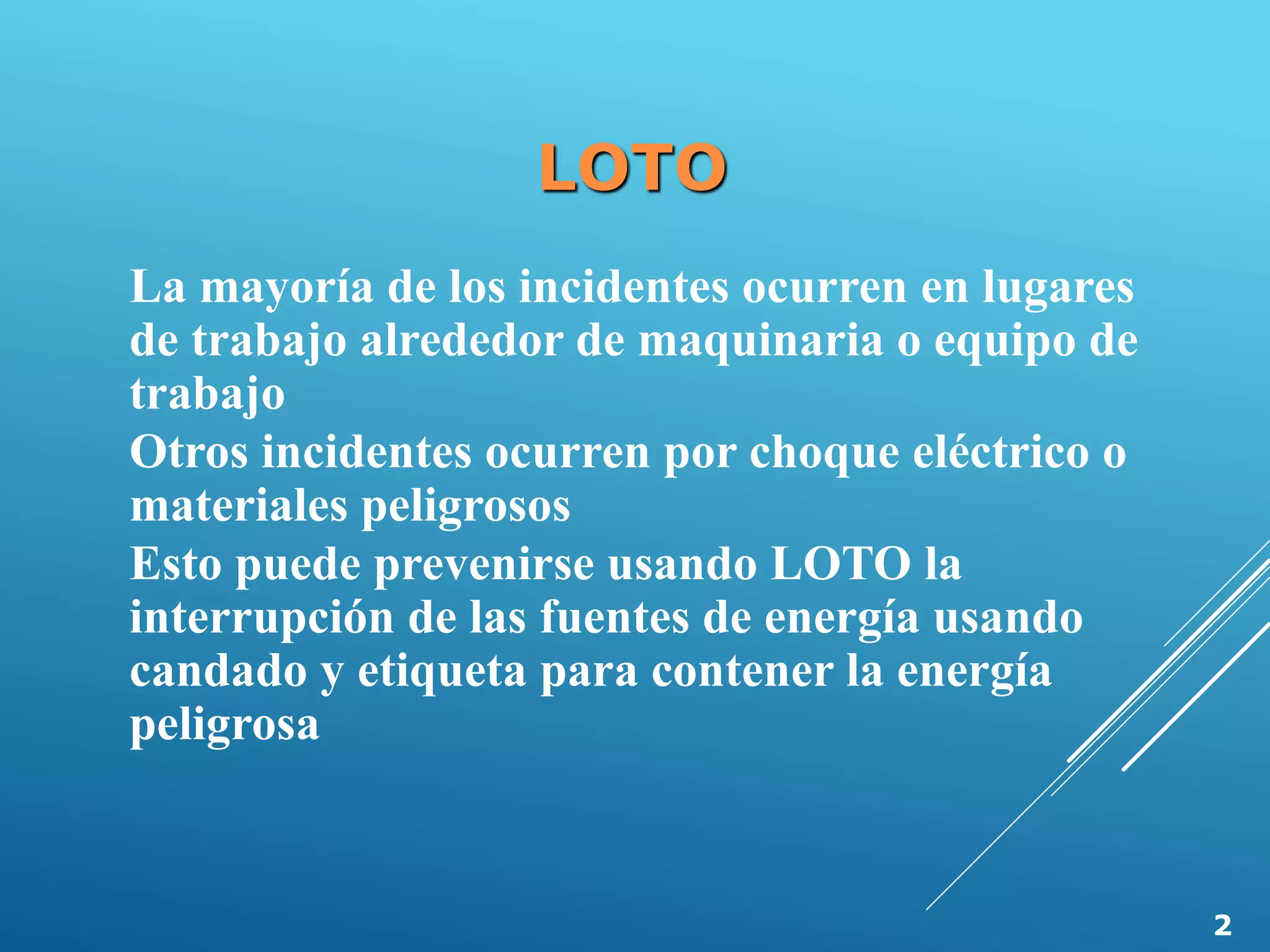 Curso lockout tagout spanish | PPTX