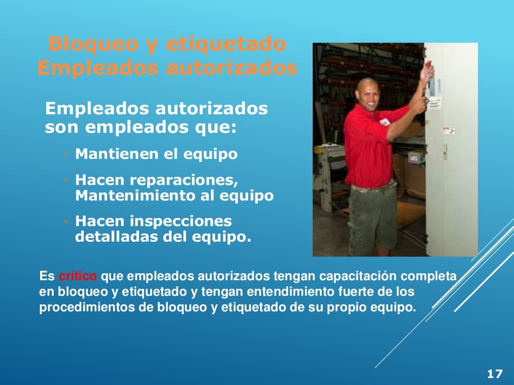 Curso lockout tagout spanish