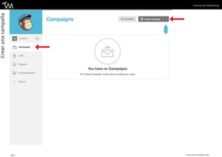 Formación Mailchimp 
19 || www.toni-marques.com 
Crear una campaña 
 