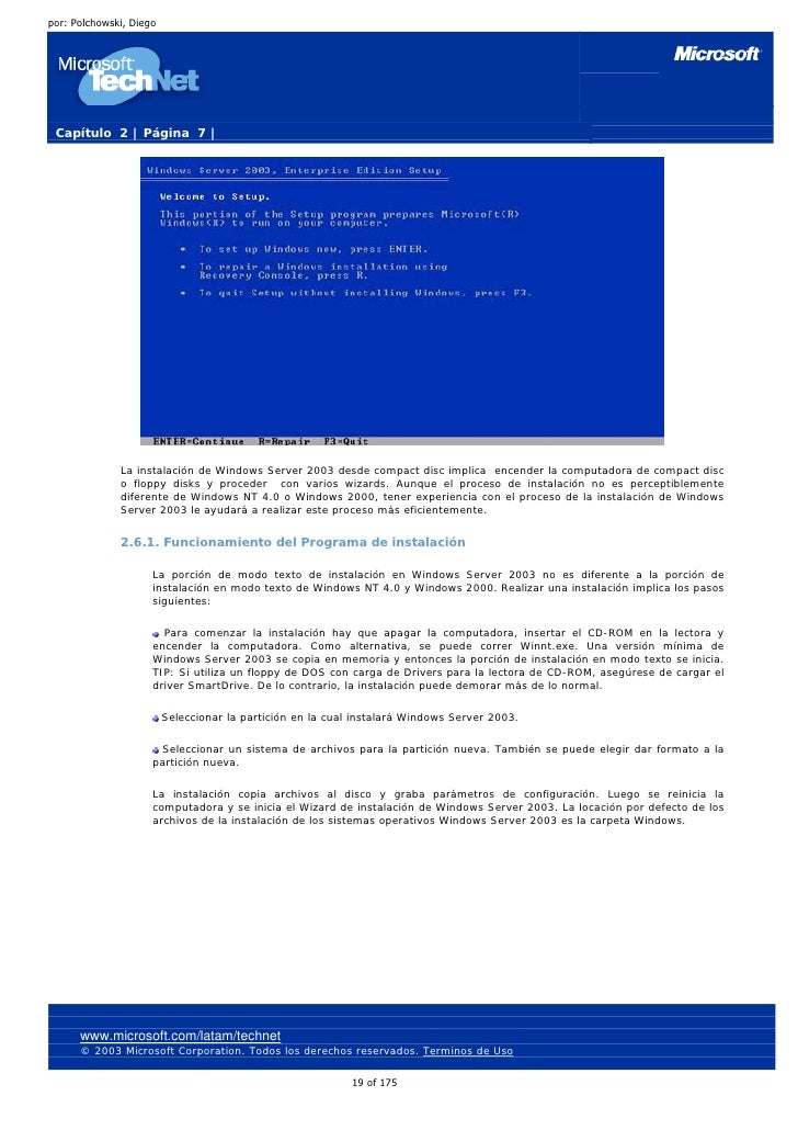 windows server 2003 tutorial pdf