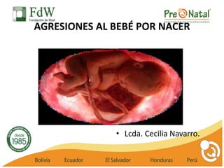 AGRESIONES AL BEBÉ POR NACER
• Lcda. Cecilia Navarro.
 