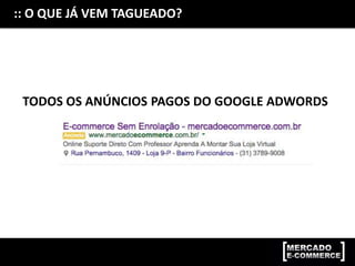 :: O QUE JÁ VEM TAGUEADO?
TODOS OS ANÚNCIOS PAGOS DO GOOGLE ADWORDS
 