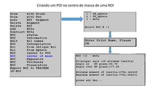 Criando um POI no centro de massa de uma ROI
 