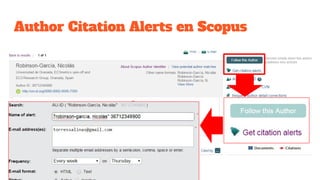 Author Citation Alerts en Scopus
 
