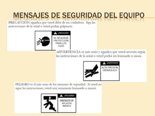 MENSAJES DE SEGURIDAD DEL EQUIPO
 