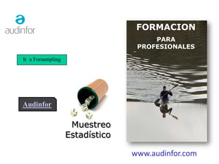 1 FORMACION PARA PROFESIONALES Ir  aForsampling Audinfor Muestreo Estadístico www.audinfor.com 