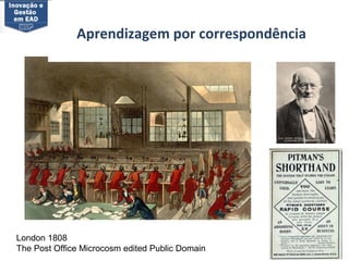 Aprendizagem por correspondência 
Responsável EAD 
London 1808 
The Post Office Microcosm edited Public Domain 
 
