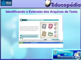 Identificando a Extensão dos Arquivos de Texto
 