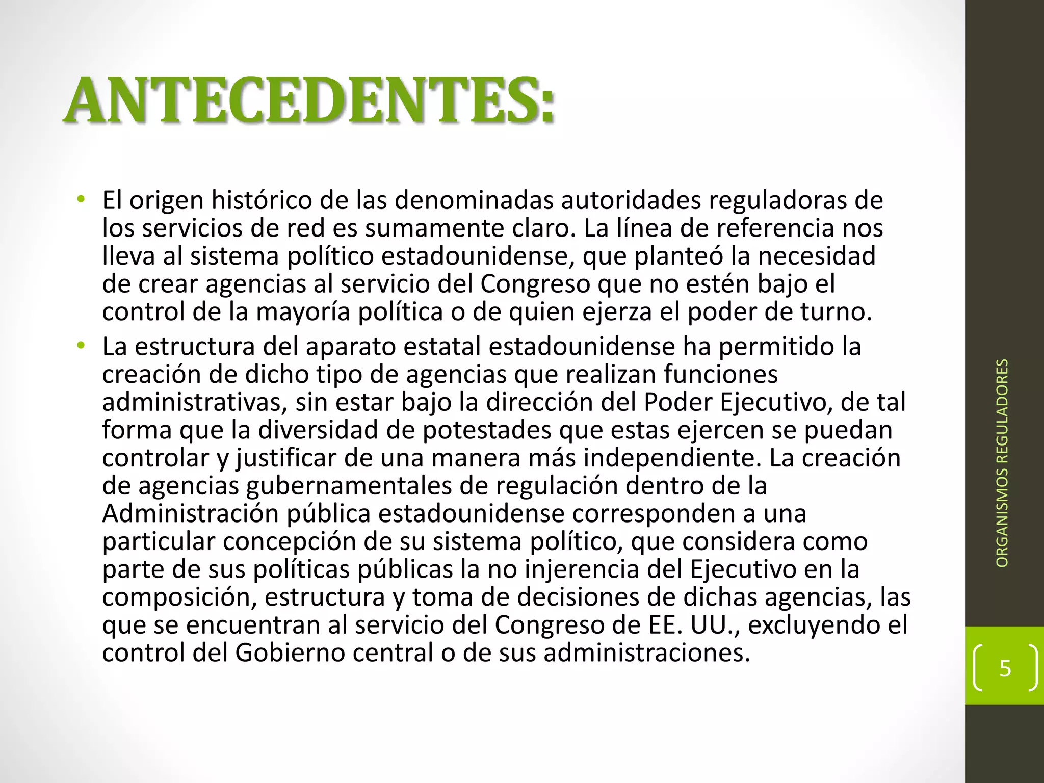 ORGANISMOS REGULADORES