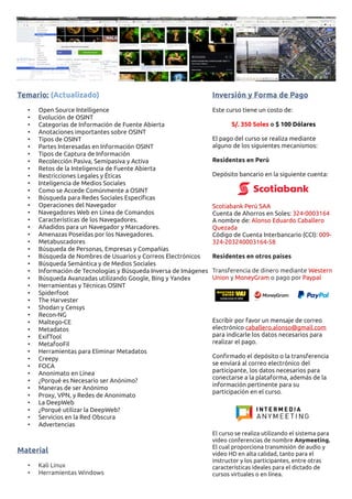 Curso Virtual de OSINT - Open Source Intelligence | PDF