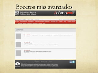 Bocetos m ás avanzados 