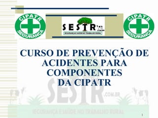 1
CURSO DE PREVENÇÃO DE
ACIDENTES PARA
COMPONENTES
DA CIPATR
 