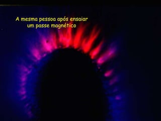 A mesma pessoa após ensaiar
um passe magnético
 