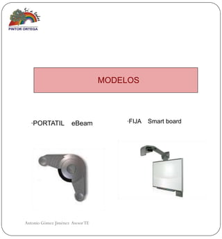 MODELOS




   ·PORTATIL          eBeam           ·FIJA   Smart board




Antonio Gómez Jiménez Asesor TE
 
