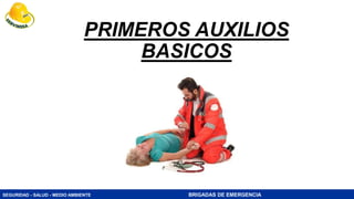 SEGURIDAD - SALUD - MEDIO AMBIENTE BRIGADAS DE EMERGENCIA
PRIMEROS AUXILIOS
BASICOS
 