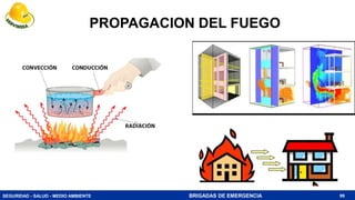 SEGURIDAD - SALUD - MEDIO AMBIENTE BRIGADAS DE EMERGENCIA
PROPAGACION DEL FUEGO
99
 
