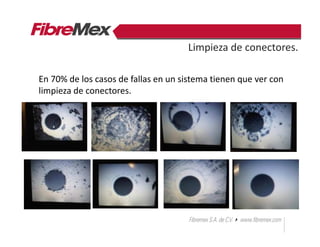 En 70% de los casos de fallas en un sistema tienen que ver con
limpieza de conectores.
Limpieza de conectores.
 