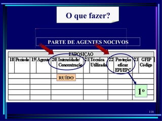 O que fazer?
AudioData%2520Pluss




                      PARTE DE AGENTES NOCIVOS




                         RUÍDO


                                                 1o

                                                      118
 