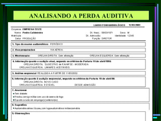 ANALISANDO A PERDA AUDITIVA




                              145
 