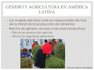 Presentación sobre Genero en Políticas de Cambio Climatico