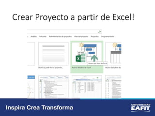 Crear Proyecto a partir de Excel!
 