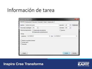 Información de tarea
 