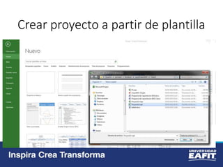 Crear proyecto a partir de plantilla
 