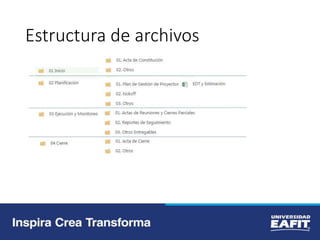 Estructura de archivos
 