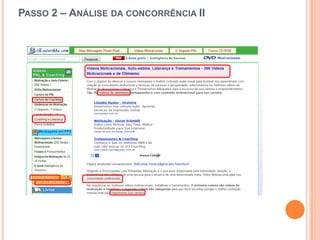 Passo 2 – Análisedaconcorrência II